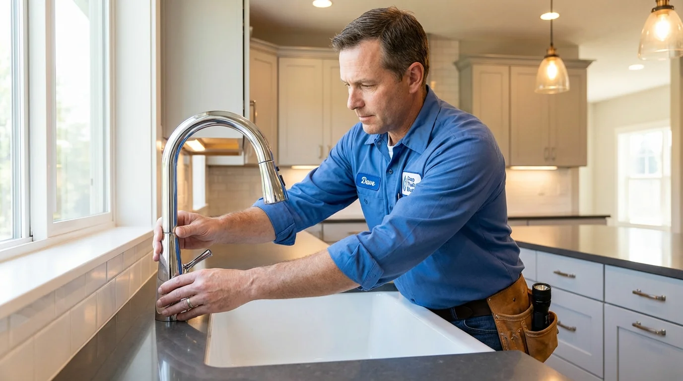 Kitchen faucet installation by Johns Plumbing LLC in Stillwater